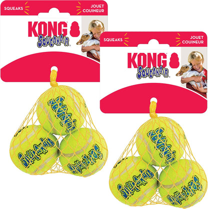 KONG - Squeakair Ball - Dog Toy Premium Squeak Tennis Ball, Gentle on Teeth (Small (6 Pack))1