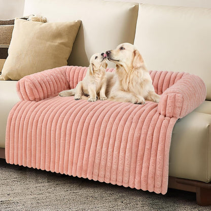 Wn'S Day Luxurious Dog Couch Bed, Washable Calming Dog Couch Cover, Removable Couch Protector for Dogs, Waterproof Sofa Bed, Pet Bed Mats for Couch, Pet Couch Covers for Sofa(Grey, L)16