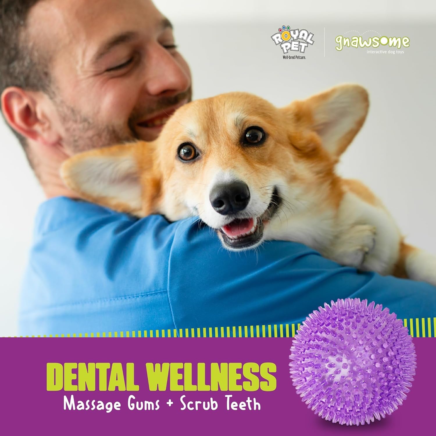 gnawsome™-4-5-spiky-squeaker-ball-dog-toy-extra-large-cleans-teeth-and-promotes-good-dental-and-gum-health-for-your-pet-colors-will-vary-4-5