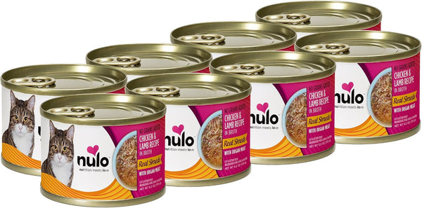 Nulo Real Shreds with Organ Meat Wet Canned Cat Food, Variety Flavors, 2.8 Ounce, 12 Cans15