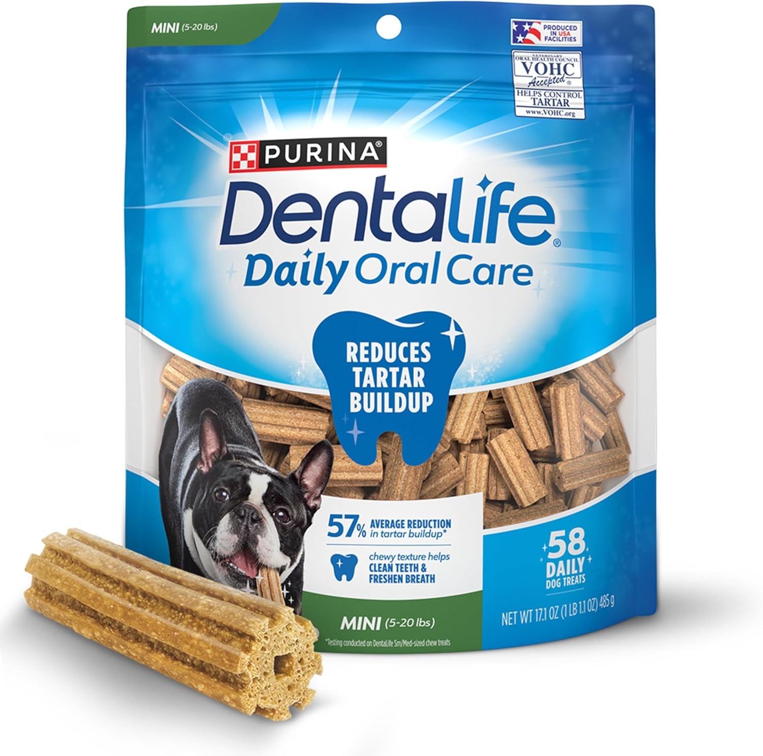 dentalife-daily-oral-care-dog-treats-for-small-dogs-5-20-lbs-chewy-dental-treat-to-freshen-breath-and-fight-tartar-chicken-flavor-17-1-oz-58-chews-58-ct-pouch