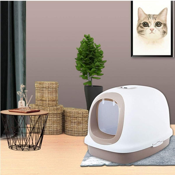 Dog Potty Training Toilet ﻿ Extra Large Litter Box Luxury Fully Enclosed Cat Toilet Pet Supplies 10 Kg Fat Available(White)5