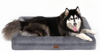 XL Orthopedic Waterprood Dog Bed for Extra Large Size Dogs | 360 Degree Bolster Support, Egg Crate Foam, Waterproof Liner, Non-Slip Bottom, Machine Washable Cover, 45 X 35 Inch32
