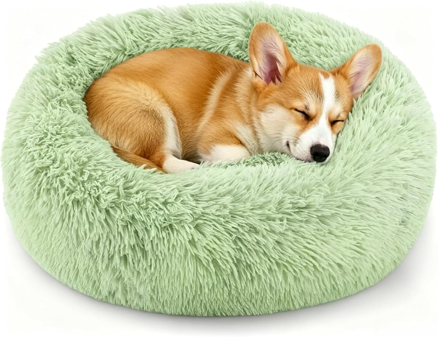 calming-donut-dog-and-cat-bed-for-indoor-cats-anti-anxiety-round-fluffy-soft-washable-small-pet-bed-for-puppy-and-kitten-warming-comfortable-luxury-anti-slip-waterproof-mute-base-20in-gray