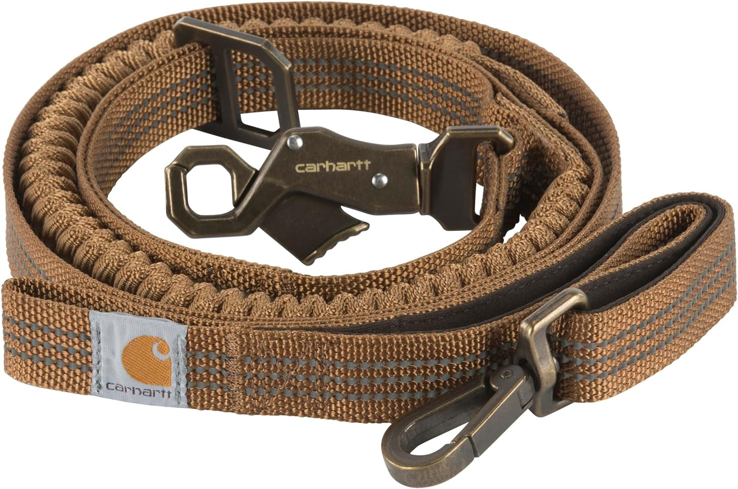 carhartt-pet-durable-nylon-webbing-shock-absorbing-leash-for-dogs-reflective-stitching-for-visibility-carhartt-brown-shock-absorbing-large