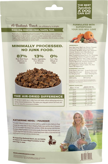 BADLANDS RANCH by Katherine Heigl – Superfood Complete Air-Dried Beef Dog Food – High Protein with Superfoods for Daily Wellness & Consistent Nutrition – 24 Oz9