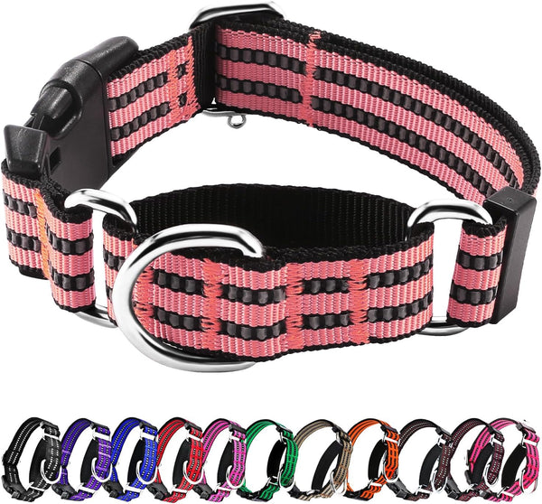 Martingale Collars for Dogs, Reflective Escape Proof Training Dog Collars with Quick Release Buckle,Adjustable No Slip Nylon Dog Collar for Medium Pets10