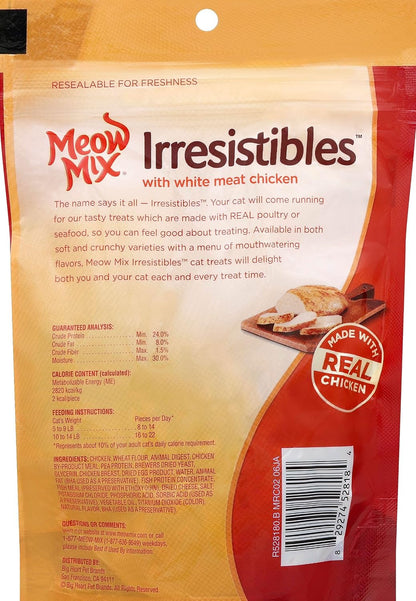Meow Mix Irresistibles Soft Cat Treats with Real White Meat Chicken, 6.5 Oz2