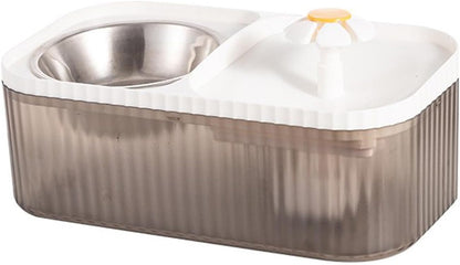 2 in 1 Cat Fountain and Food Bowl, Automatic Pet Water Dispenser, Cat Feeding and Watering Supplies (Filters)9