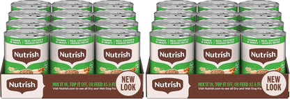 Nutrish Chicken Wet Dog Food Chunks in Gravy,13 Oz. Can (Rachael Ray) | No Poultry By-Product Meal, Artificial Preservatives or Flavors, No Added Corn or Wheat Ingredients, Made in the USA16