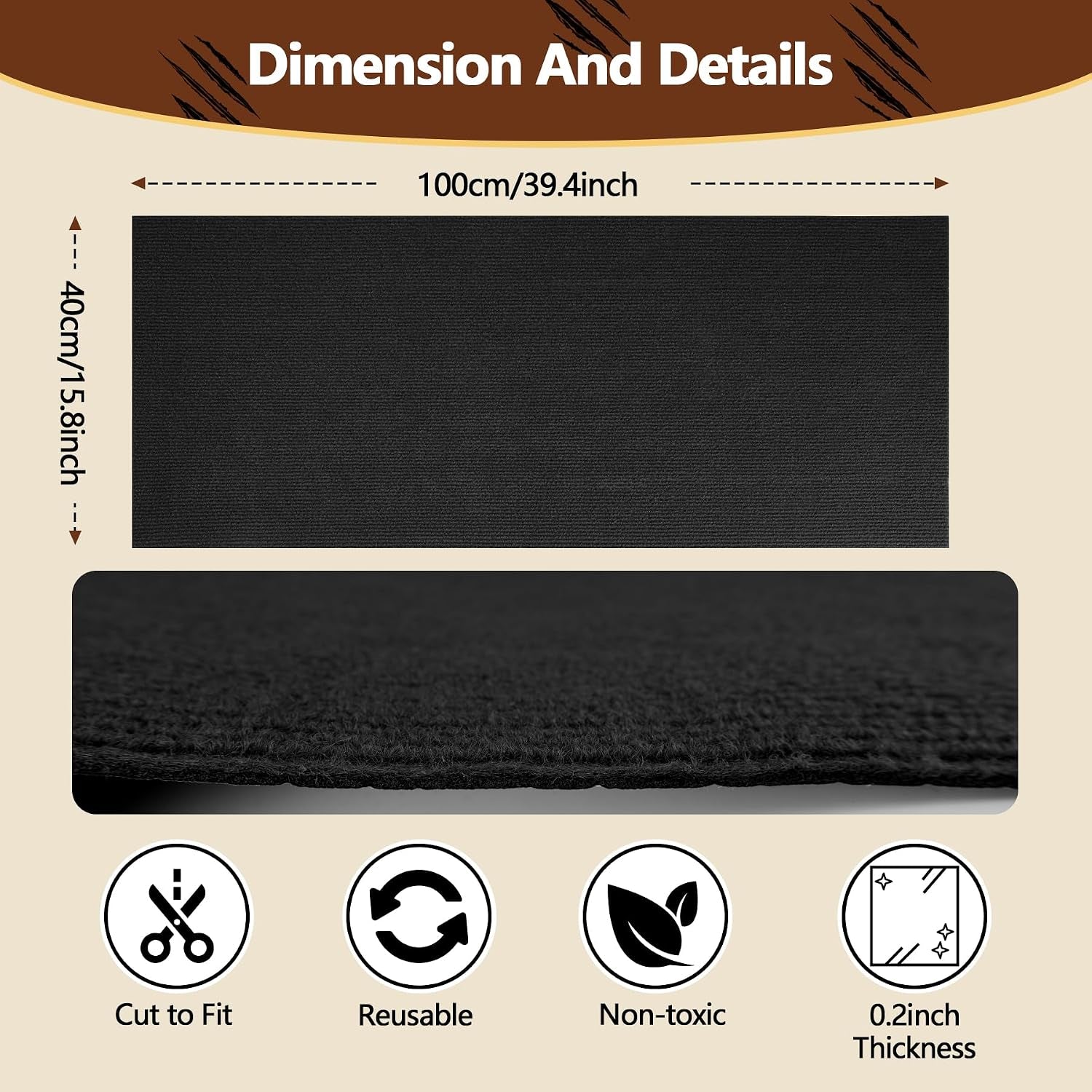 cat-scratch-furniture-protector-39-4x15-8-self-adhesive-cat-scratch-mat-pad-cut-to-fit-diy-replacement-carpet-for-tree-wall-bed-door-couch-protector-black