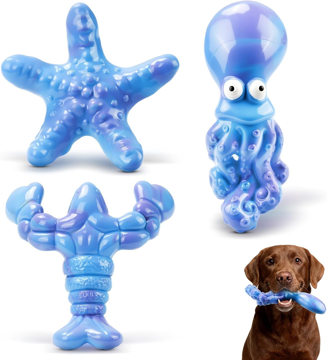 oceanbone-3-pack-rock-hard-nylon-dog-chew-toys-for-aggressive-chewers-indestructible-dog-toys-bacon-flavor-chew-bones-for-large-dogs-20-90-lbs-heavy-duty-long-lasting-keeps-dogs-busy-xl-ocean
