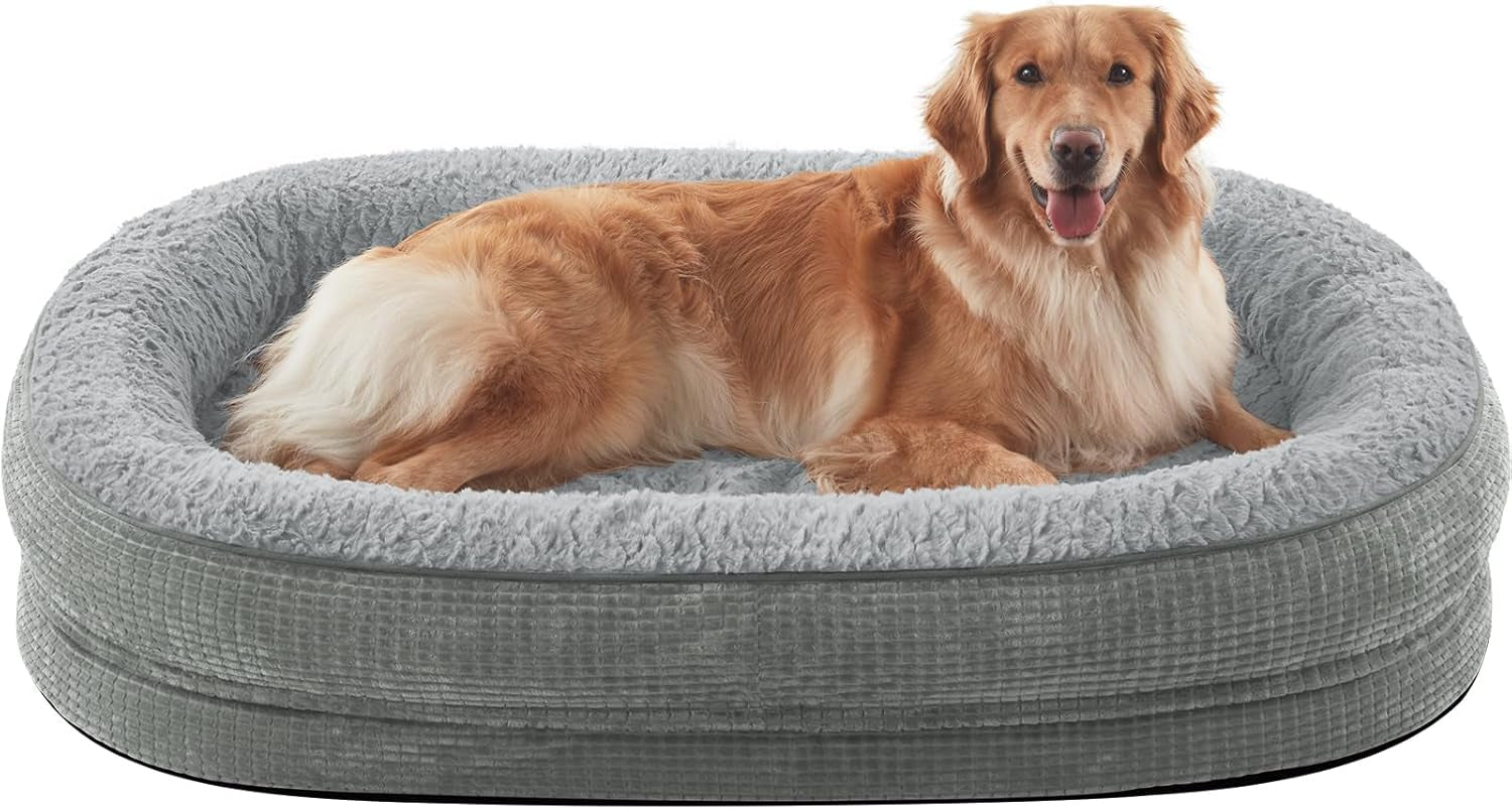 joejoy-orthopedic-dog-beds-large-sized-dog-xl-egg-crate-memory-foam-pet-couch-bed-with-bolster-sides-waterproof-lining-removable-washable-cover-non-slip-bottom-grey
