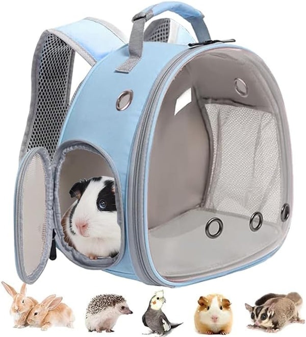 Guinea Pig Carrier Backpack, Clear Bubble Window Backpack for Guinea Pig, Bunny Rat Bird (Black, Carrier)15