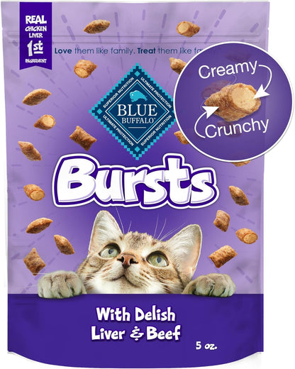 Blue Buffalo Bursts Paw-Lickin' Chicken Crunchy & Creamy Cat Treats, Great for Training, Made with Real Chicken, Natural Cat Treats Enhanced with Vitamins, Minerals & Other Nutrients, 5 Oz.16