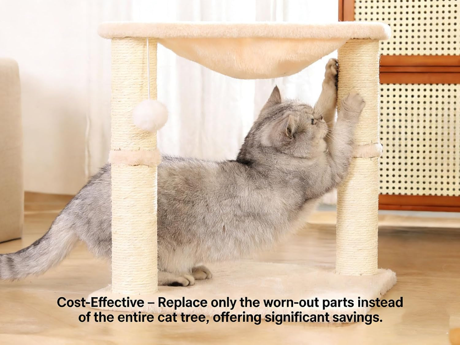 4-pcs-m8-cat-scratching-post-replacement-15-7inch-sisal-pole-cat-tree-replacement-post-with-screws-diy-scratcher-scratching-post-replacement-pad-crafts-gardening-hammock-home-decorating