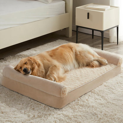BFPETHOME Orthopedic Washable Dog Beds Large Sized Senior Dog for Comfy Sleeping with Removable Cover, Waterproof Big Soft Pet Couch Bed for Dogs Relax11
