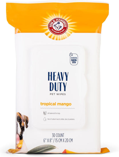 Arm and Hammer for Pets Heavy Duty Multipurpose Dog Bath Wipes, Mango Scent - All Purpose Wipes Remove Odor and Refresh Your Dog’S Skin between Baths, 100 Count - 2 Pack15