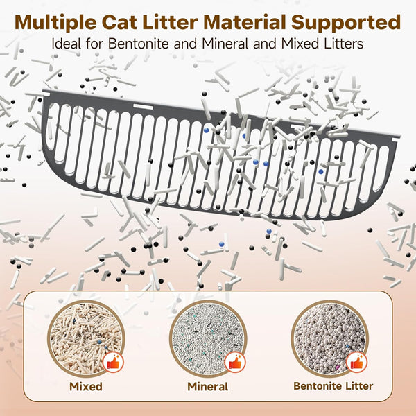 Automatic Cat Litter Box,Self Cleaning Litter Box for Multiple Cats with Open Top Design,App Control and Safety Protection,Ultra-Quiet,Easy Setup,Light Gray7