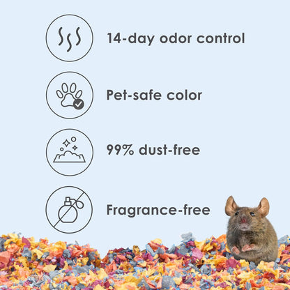 Kaytee Clean & Cozy Colors, Small Animal Bedding with Extreme Odor Control, Kaleidoscope, 24.6 Liters4