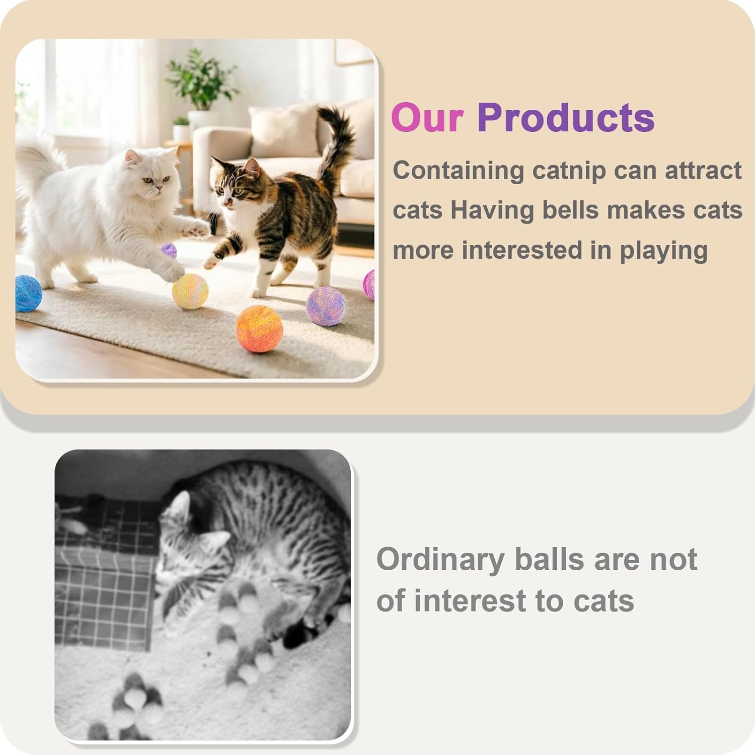 retro-shaw-catnip-balls-with-bell-inside-6-pcs-interactive-catnip-silvervine-cat-toys-durable-wool-balls-for-indoor-cats-kitten-teething-toys-natural-catnip-toys-for-bored-cats