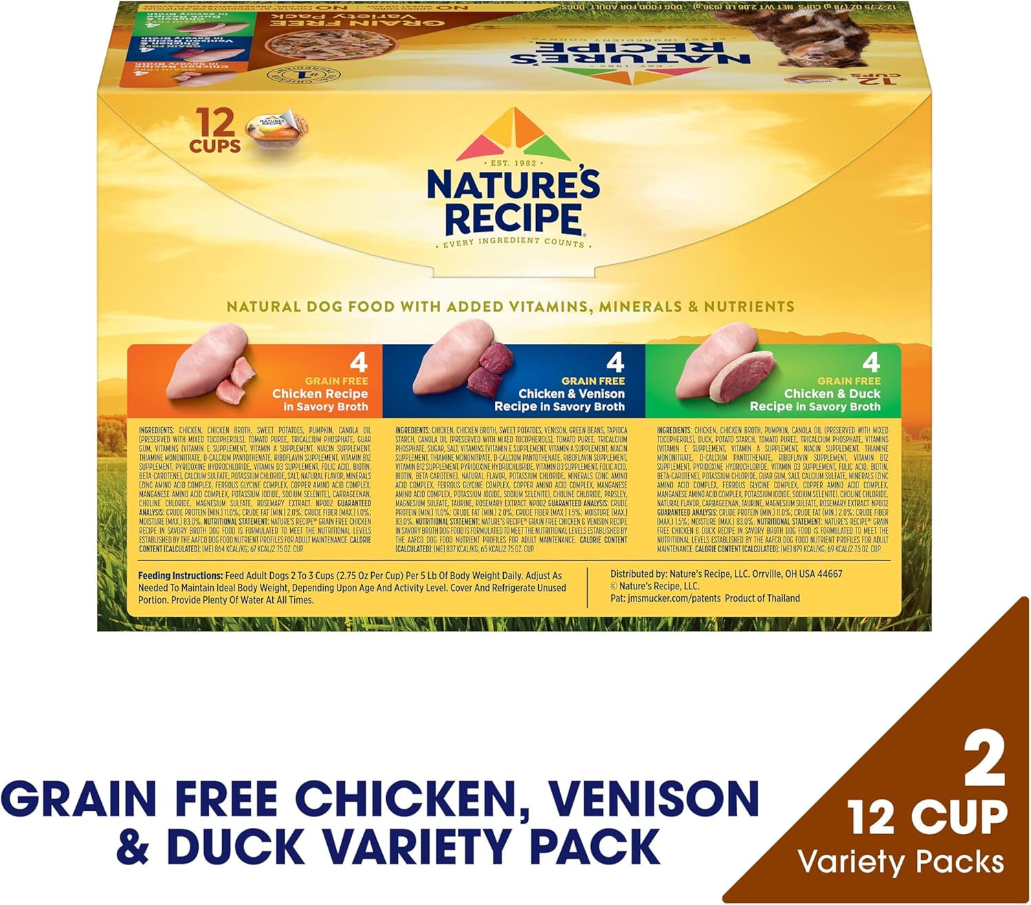 nature-s-recipe-grain-free-chicken-recipe-chicken-venison-recipe-and-chicken-duck-recipe-in-savory-broth-variety-pack-wet-dog-food-12-2-75-oz-cups-2-count