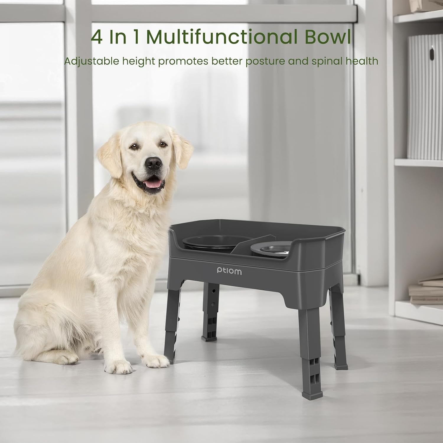4-in-1-elevated-slow-feeder-dog-bowls-4-height-adjustable-mess-proof-raised-dog-bowl-stand-with-no-spill-dog-water-bowl-stainless-steel-dog-food-bowl-slow-feeder-for-large-medium-small-dogs-pets
