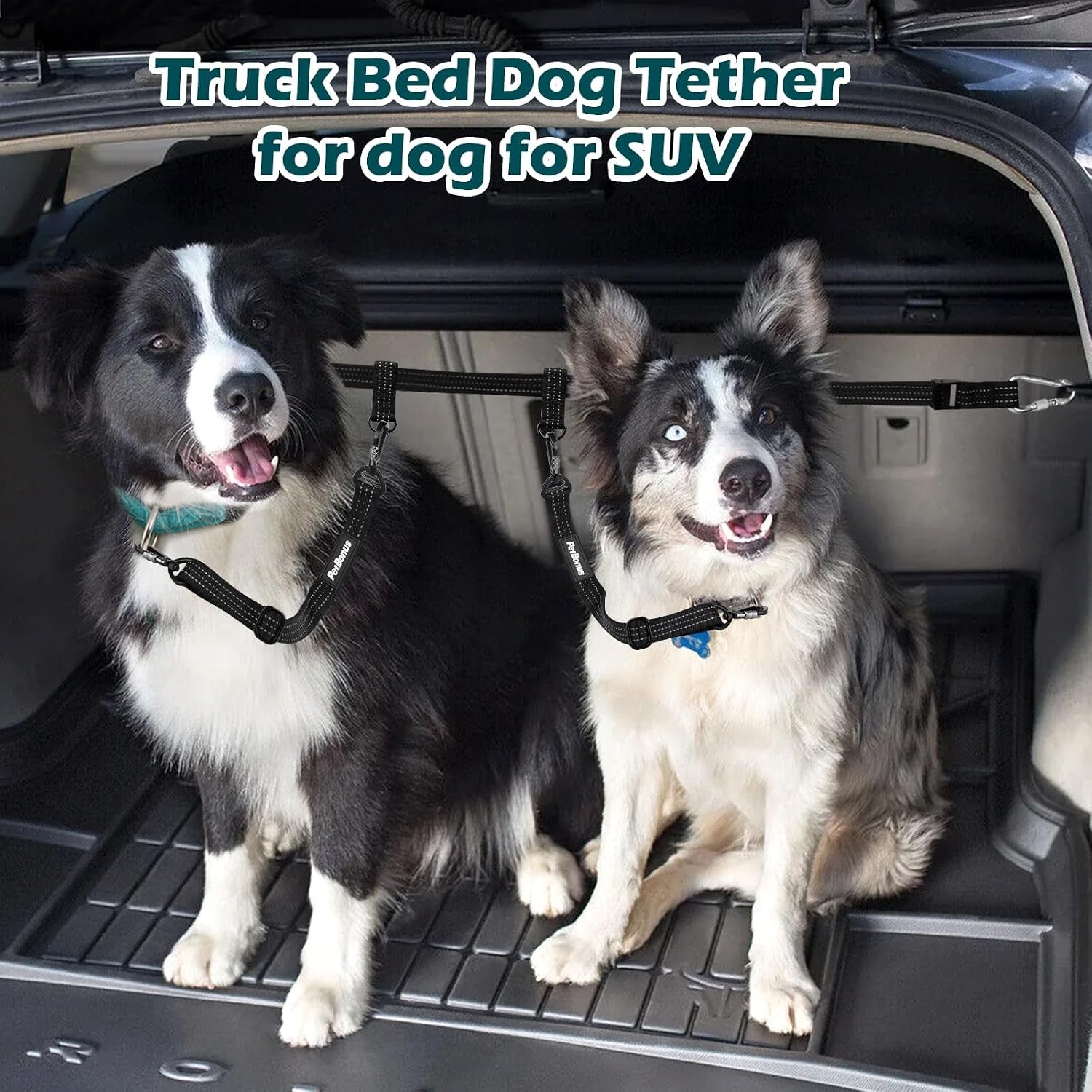 petbonus-truck-bed-dog-leash-functional-safety-dog-truck-bed-tether-for-1-dog-truck-bed-tie-down-system-adjustable-pick-up-bed-restraint-lead-ratchet-tightening-car-harness-belt-black