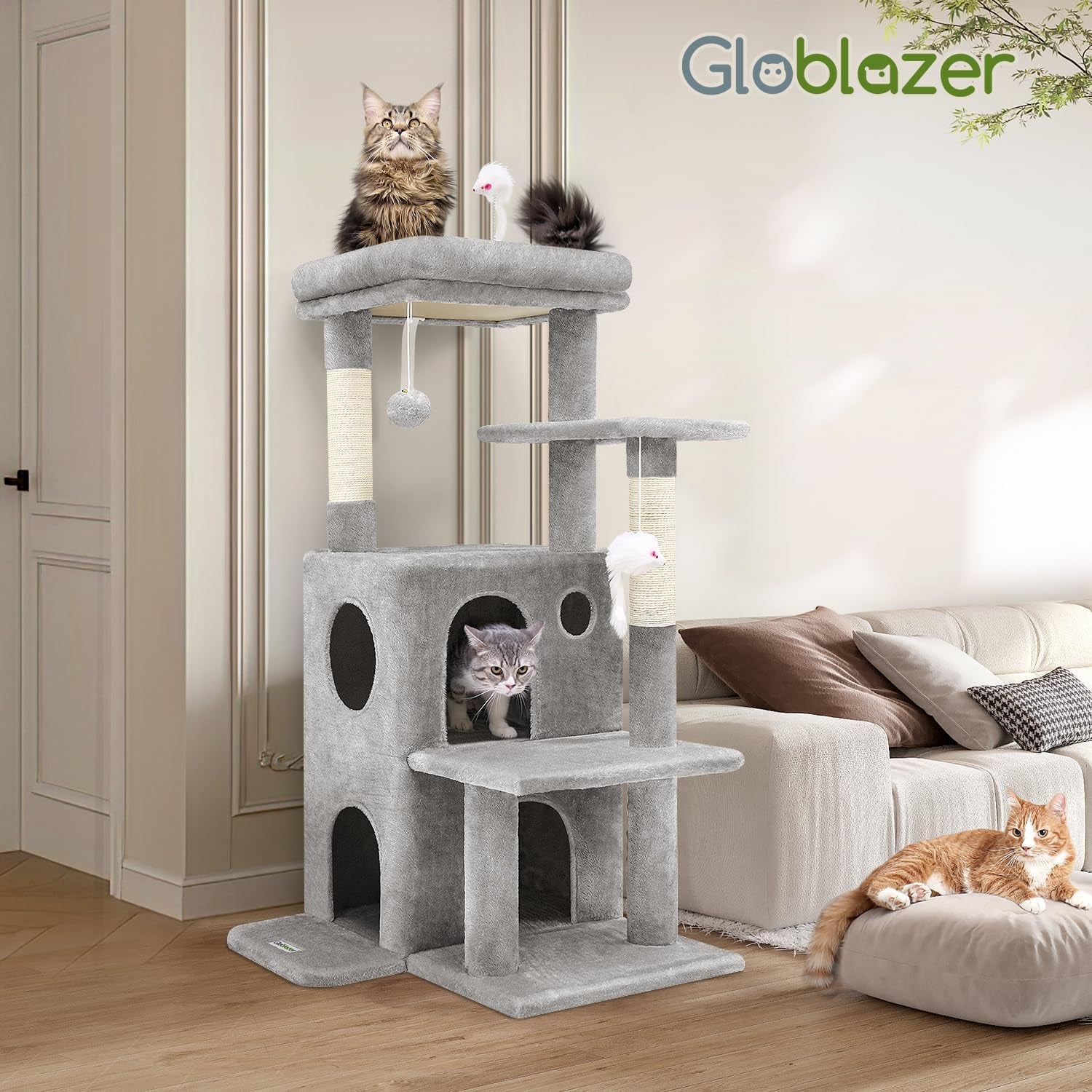 globlazer-cat-tree-tower-for-indoor-cats-50-inch-adult-cat-tree-house-for-large-adult-cats-with-steps-scratching-post-2-cat-caves-dangling-toys-fc50-light-grey