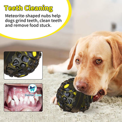 Dog Ball for Aggressive Chewers - Interactive Dog Toy Giggle Balls Fun Squeaky Sound to Keep Them Busy, Durable for Small Medium Large Breeds, Rubber Chew Toys, as Seen on TV, Yellow5