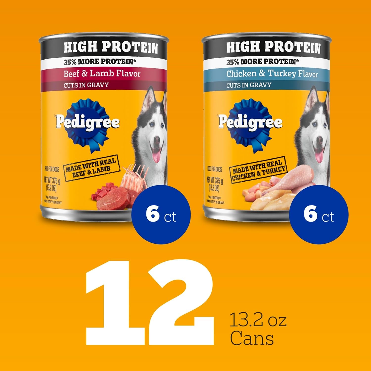pedigree-high-protein-cuts-in-gravy-pack-wet-dog-food-13-2-oz-12-count-beef-lamb-chicken-turkey-slow-cooked-real-meat-40g-protein-per-can-serve-as-topper-or-complete-meal-canned-dog-food