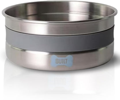 BUILT 38 Oz Dog Bowl - Non-Skid Pad & Soft Grip Ring - Double Wall Stainless Steel, Bpa-Free, Non-Porous & Rust-Resistant - Pet Food & Water Bowl for Dogs & Cats - Heavy Duty (Grey)8