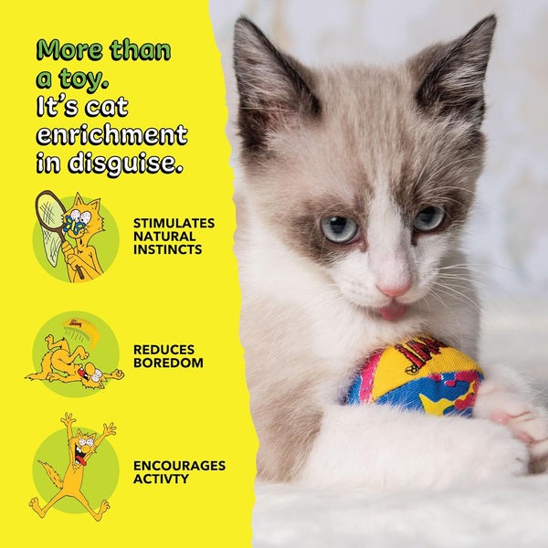 Yeowww! Catnip My Cats Balls Toys for Cats - 3-Pack - Durable Cotton Twill - Made in the USA - Stuffed with Organically Grown Catnip11