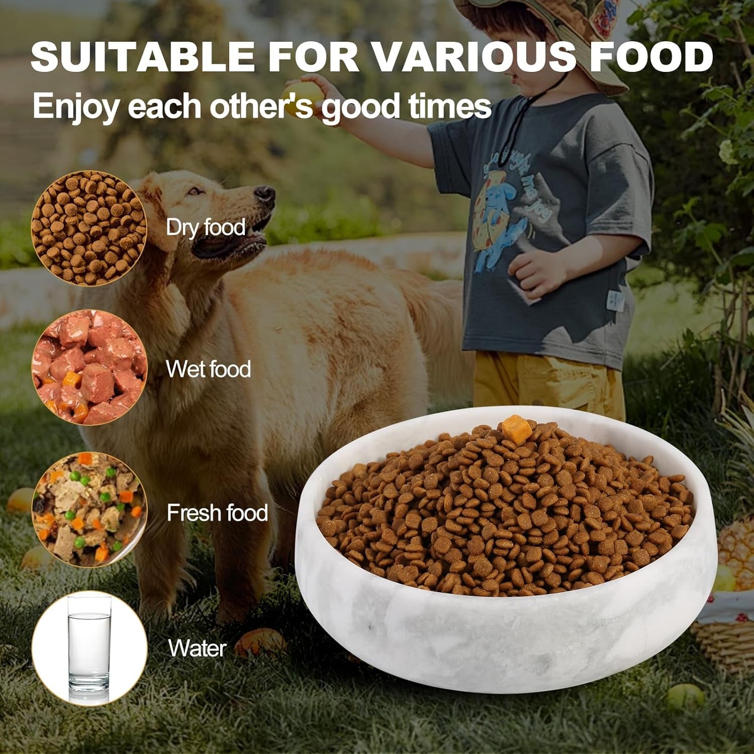 white-marble-dog-bowls-non-slip-dog-food-water-bowl-small-heavy-duty-pet-bowl-for-cats-and-medium-dogs-weighted-african-natural-marble-holds-4-cups5lbs