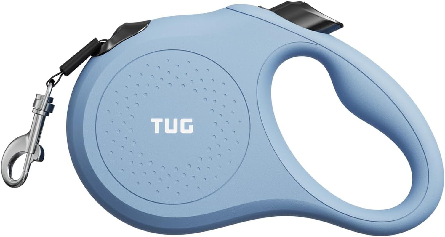 tug-quest-retractable-dog-leash-360-tangle-free-retraction-16-ft-strong-nylon-tape-small-cream