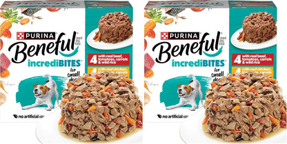 Beneful Purina Small Breed Wet Dog Food Variety Pack, Incredibites with Real Beef, Chicken and Salmon - (Pack of 30) 3 Oz. Cans15