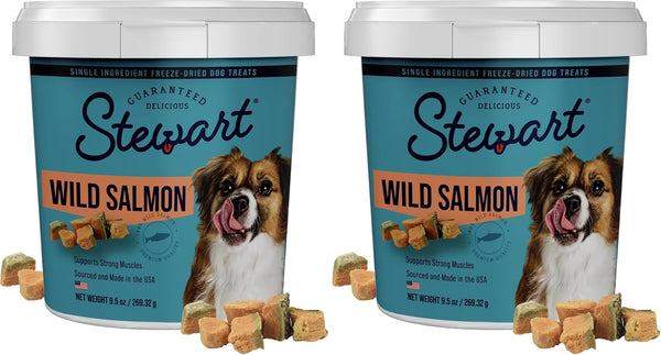 Stewart Freeze Dried Dog Treats, 100% Wild Salmon, 9.5 Oz Tub | Premium Quality Raw Protein, Single Ingredient, High Protein Training Treats & Food Topper, No Refrigeration, Cat Friendly12