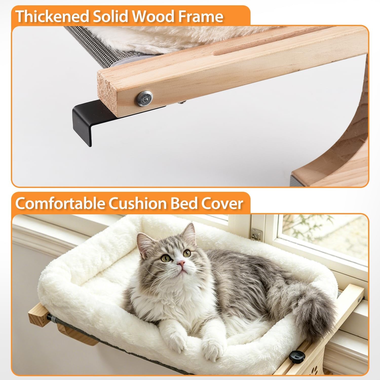 amosijoy-cat-sill-window-perch-sturdy-hammock-window-seat-with-cushion-bed-cover-wood-metal-frame-for-large-cats-easy-to-adjust-cat-bed-for-windowsill-bedside-drawer-and-cabinetcushion-bed