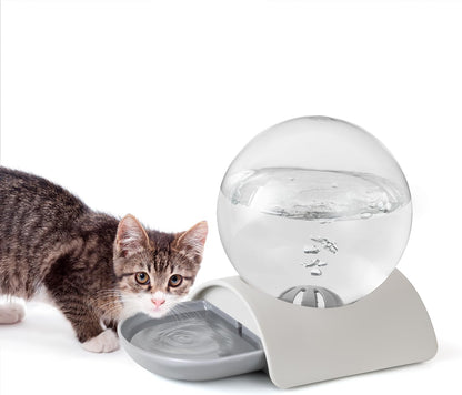 Pet Water Dispenser, 2.8L Automatic Gravity Cat Water Dispenser for Cats, Dogs & Rabbit, Detachable Cat Dog Water Dish Feeder with Spherical Waterer Bubble, Grey7