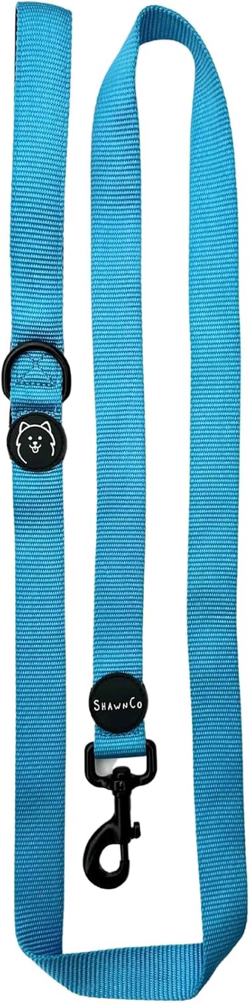 shawnco-dream-walk-dog-leash-premium-nylon-pet-leash-with-soft-neoprene-handle-for-small-medium-and-large-dogs-icy-lilac-m-l-6ft-w-2-handles