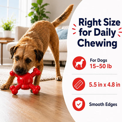 Dog Chew Toys for Aggressive Chewers, Durable Nylon Tough Chew Toy for Small & Medium Dogs, Bacon Flavor Skull Dog Toy to Keep Dogs Busy Indoors, Helps Reduce Boredom6