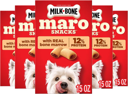 Milk-Bone Marosnacks Small Dog Treats with Real Bone Marrow, 40 Oz. Canister | Dog Treats with 12% Protein10