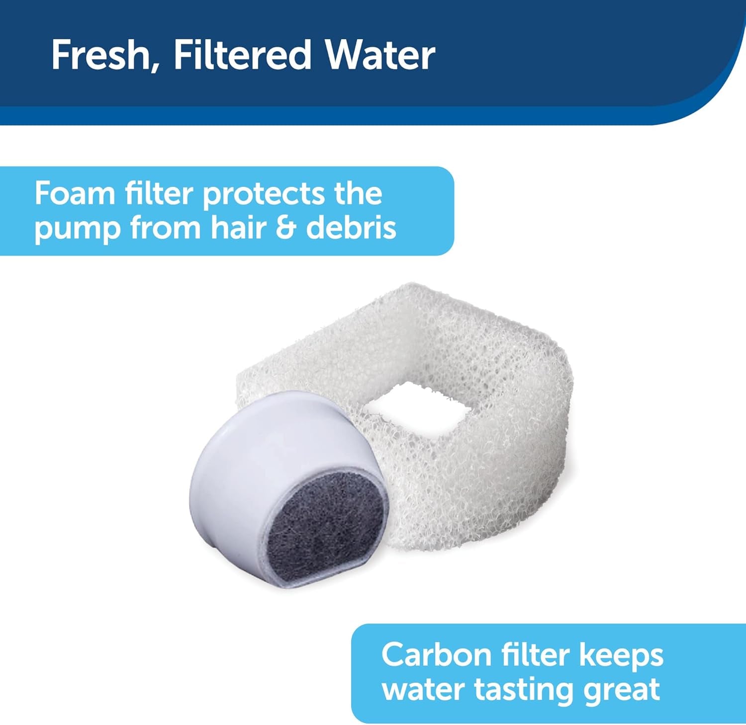 petsafe-drinkwell-pagoda-fountain-filters-included-70-oz-ceramic-white-2-free-falling-water-streams-encourage-hydration-pet-fountain-for-cats-small-dogs-replaceable-carbon-foam-filters