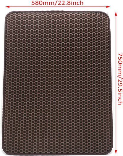 XKMT- Animal Pet Supplies Cats Litter & Housebreaking 75X58 Brown Cat Litter Mat Double Layer Pad Trapper Folding Pad EVA Foam Rubber4
