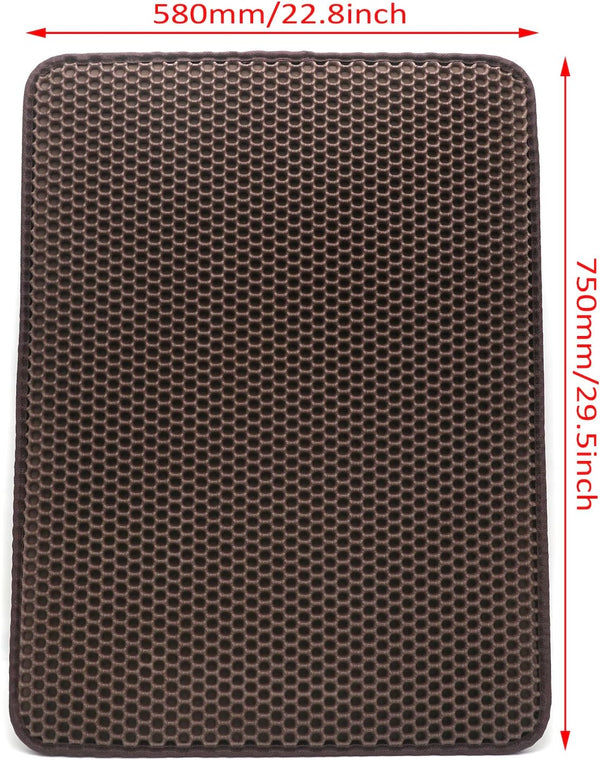HTTMT- (29.5X23 Inch) Pet Supplies Cats Litter & Housebreaking 75X58 Brown Cat Litter Mat Double Layer Pad Trapper Folding Pad EVA Foam Rubber7