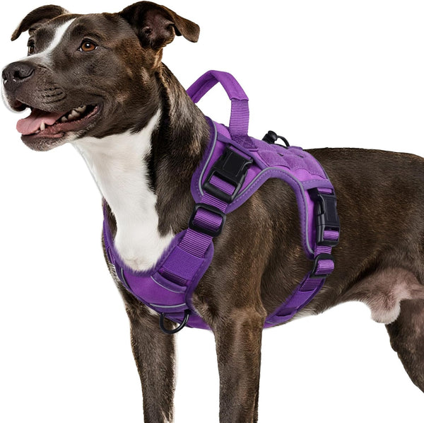 WINGOIN Tactical Dog Harness for Large Dogs, Heavy Duty No Pull Dog Harness with Handle, Adjustable Reflective Military K9 German Shepherd Big Size Dog Vest for Walking, Training, Hunting, Green (L) | with Handle,Adjustable Reflective,Green Military K9 Style,Big Size Dog Vest,For German Shepherd,For Walking Training Hunting32