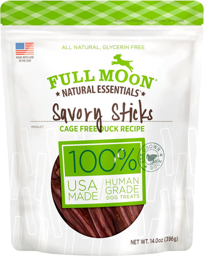 Full Moon All Natural Human Grade Dog Treats, Essential Beef Savory Sticks, 22 Ounce, 1.375 Pound (Pack of 1) | Human Grade, No Corn, No Wheat, No Soy, Glycerin Free, Made in the USA14