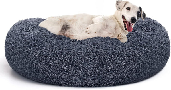 MIXJOY Orthopedic Dog Bed Comfortable Donut Cuddler round Pet Beds Ultra Soft Washable Dog and Cat Cushion (20''/23''/30'') (23'', Brown)17