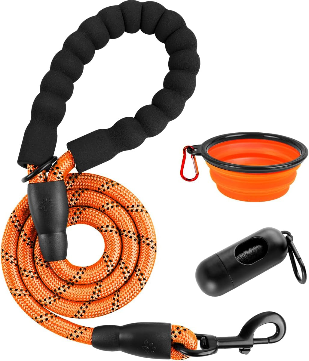barkbay-dog-leashes-for-large-dogs-heavy-duty-dog-leash-4-5-6-ft-with-comfortable-padded-handle-and-highly-reflective-threads-for-medium-large-dogs-walking-training-running-5ft-1-2-pink
