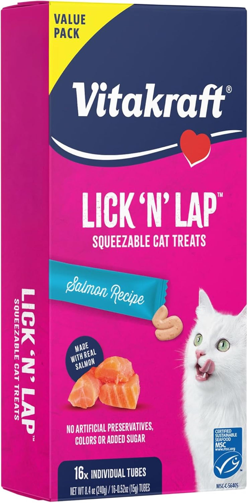 vitakraft-lick-n-lap-real-salmon-squeezeable-liquid-cat-treats-lickable-salmon-broth-1-ingredient-no-artificial-colors-preservatives-or-added-sugar-for-hydration-0-52-oz-tubes-16-count